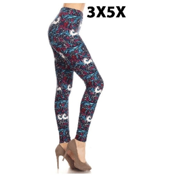 COMING UNICORN PLUS SIZE BUTTERY SOFT LEGGINGS - Picture 1 of 1